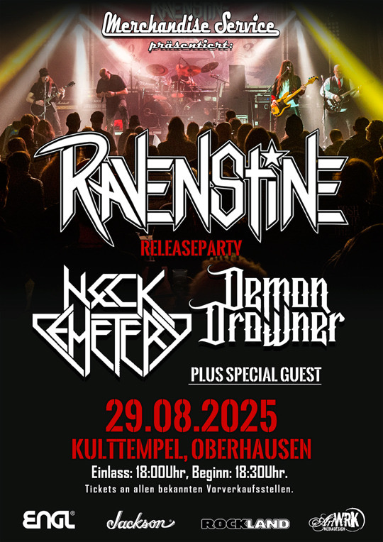 Ravenstine with Neck Cemetery and Demon Drowner show poster